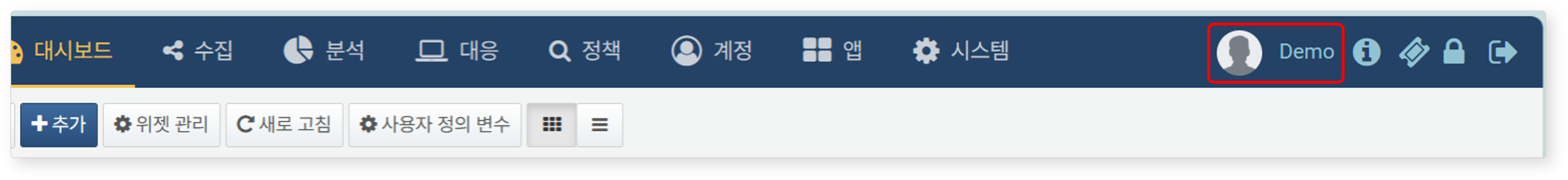Location of account name display