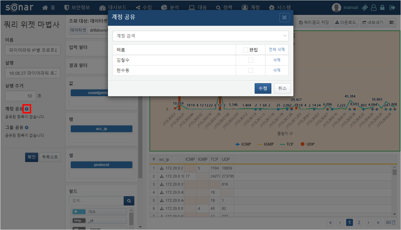 Account Sharing Modal
