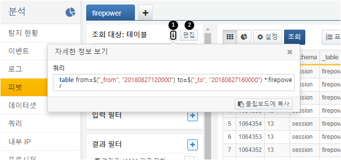 Pivot Query Screen