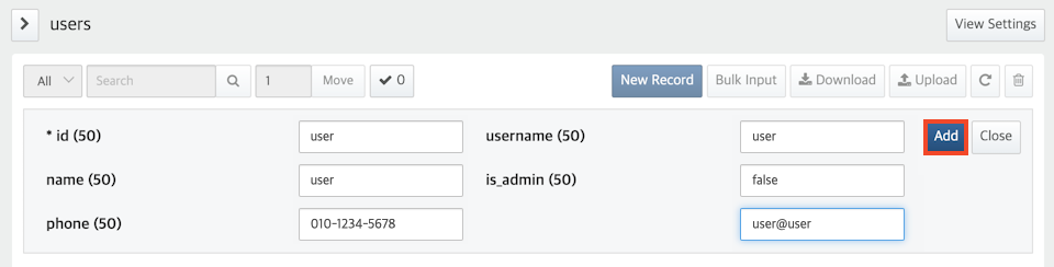 Click Add after filling in the field.