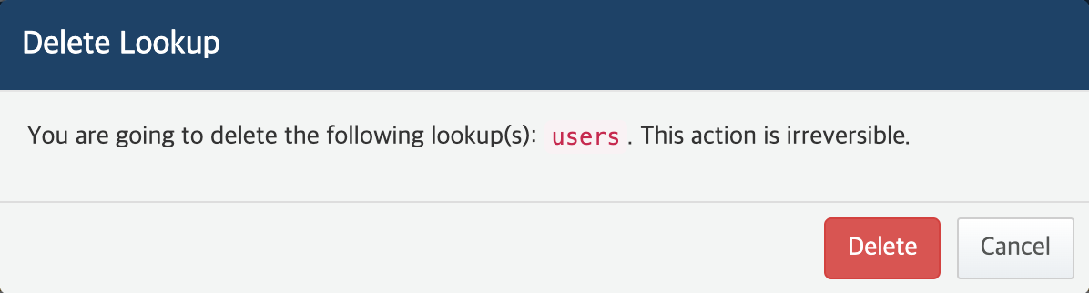 Delete Lookup message
