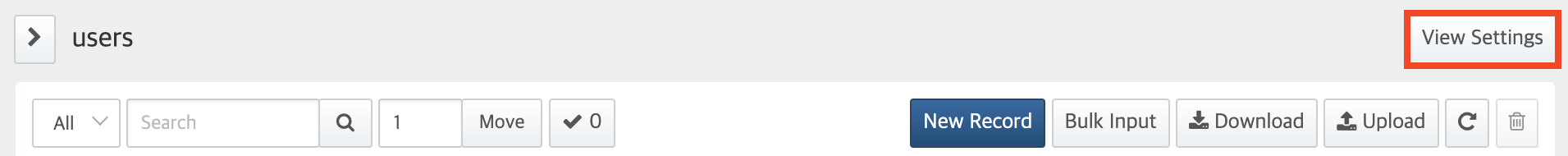 Lookup Schema button