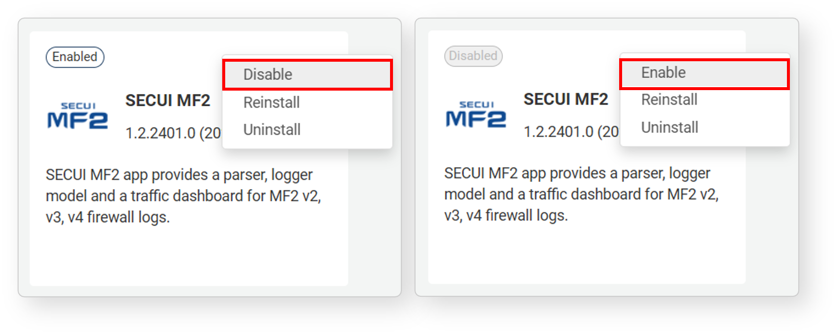 App Deactivation/Activation