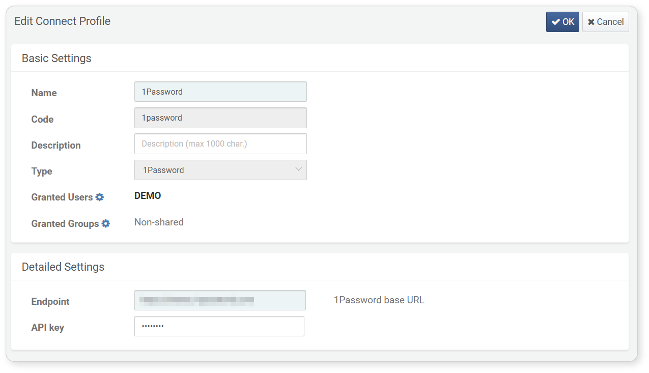 Modify Connect Profile