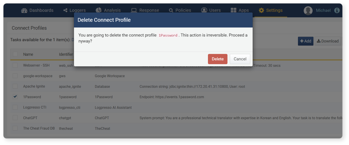 Account Deletion Dialog