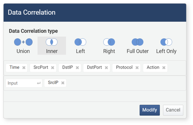 Setting Dataset Correlation Fields