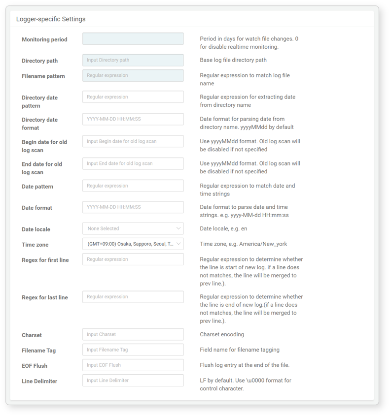 Logger settings - Daily Rolling Directory Watcher