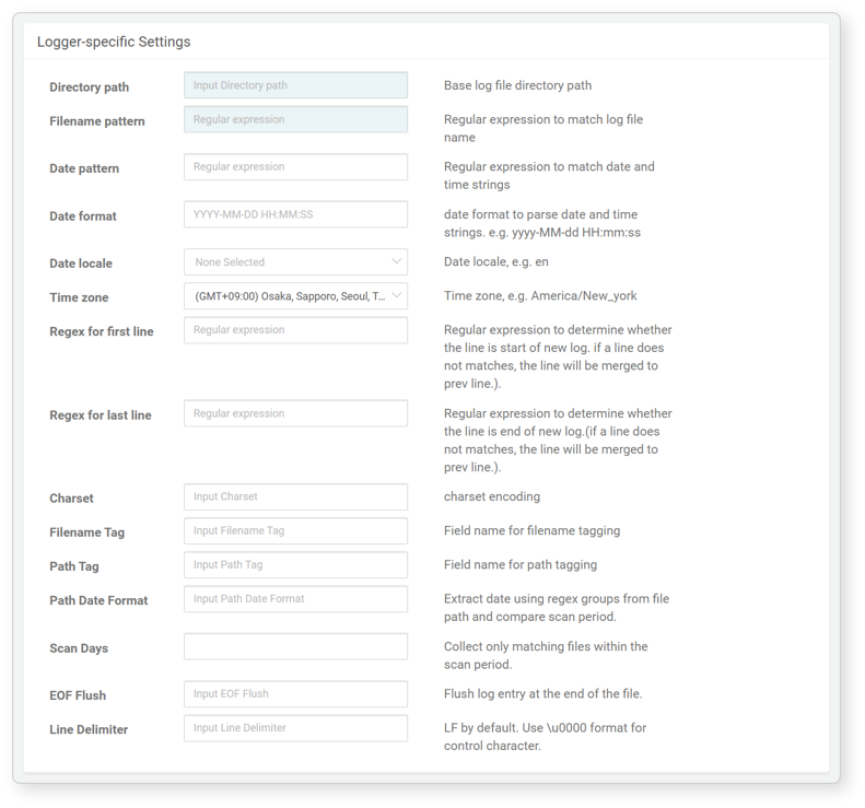 Logger settings - Directory Watcher