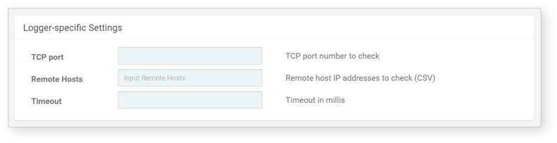 Logger settings - TCP Port Checker
