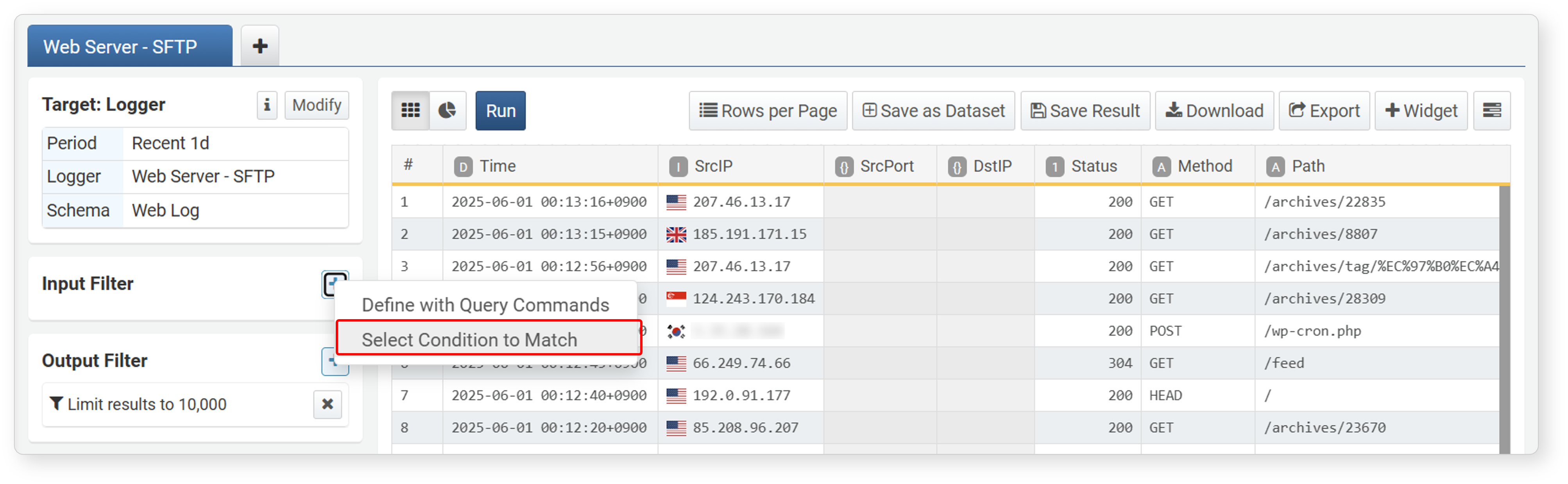 Adding Dynamic Filter