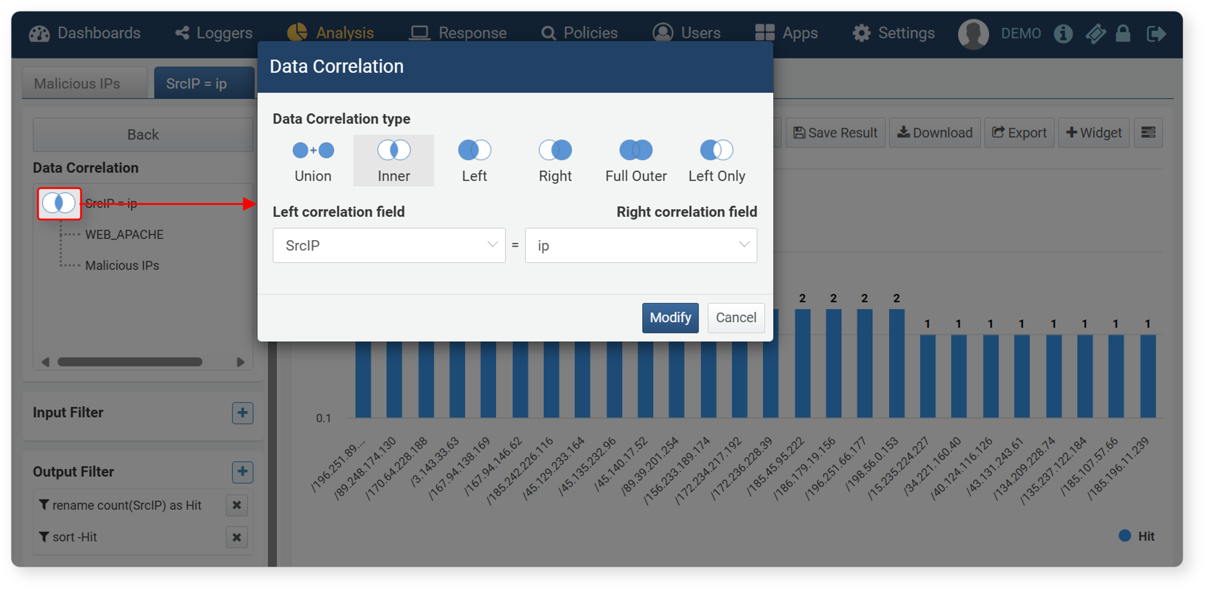 Change Correlation Type