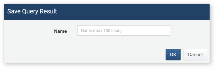 Save analysis result as query