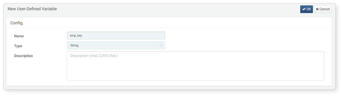 Adding User-Defined Variable