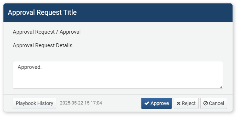 Approval request