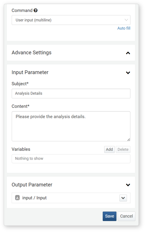Properties - User Input (multiline)