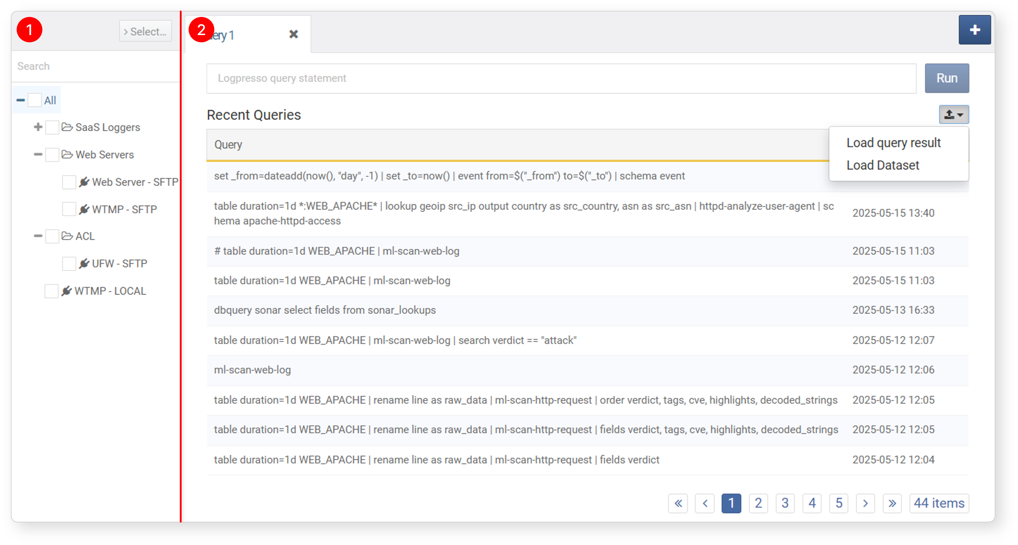 Query Screen