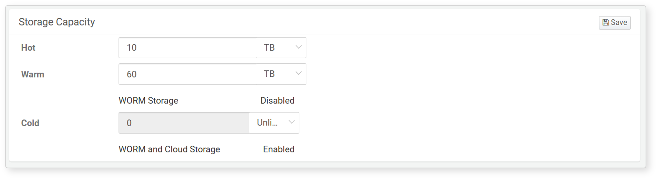 Maximum Storage Capacity