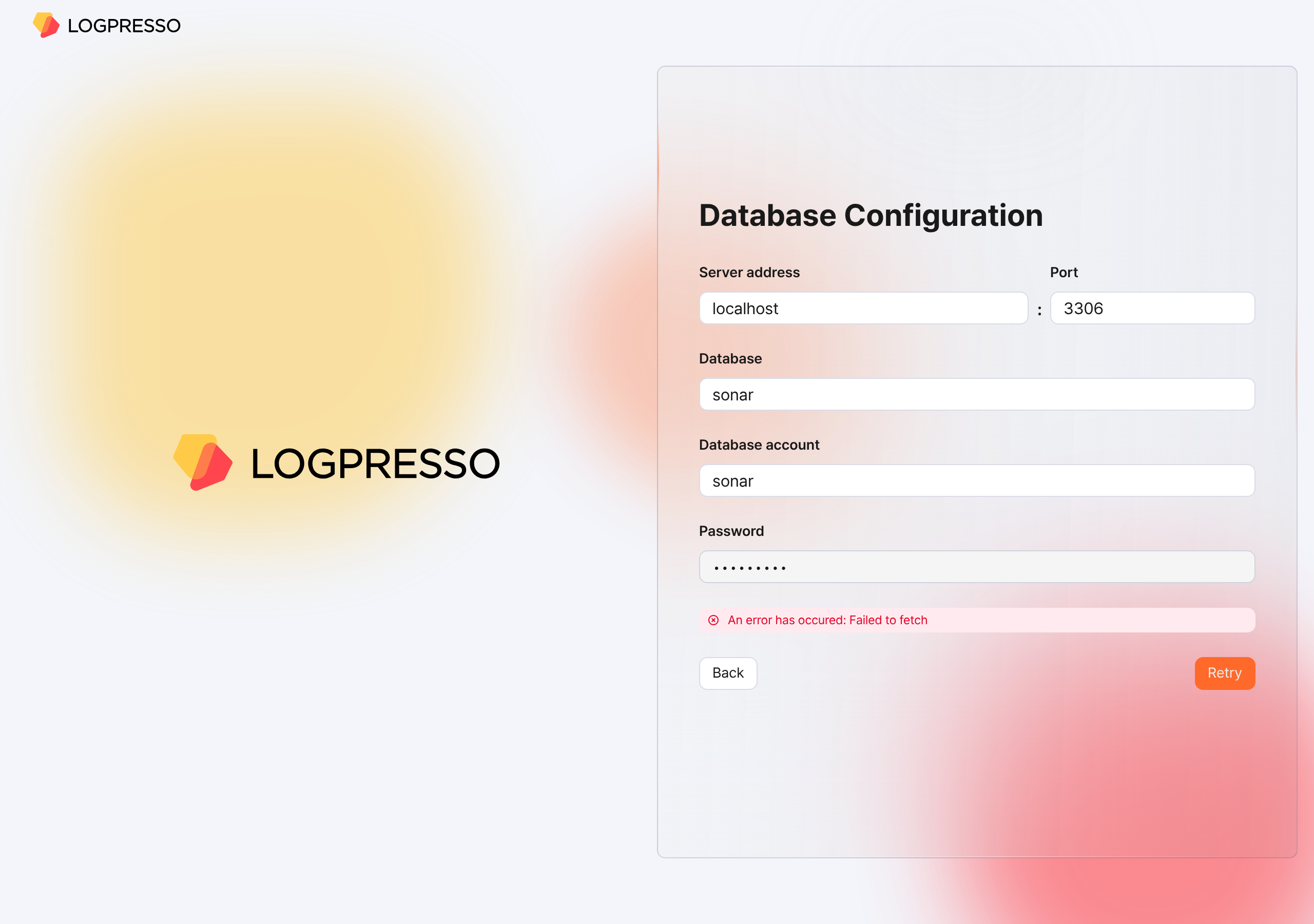 Web installer - Database Configuration error