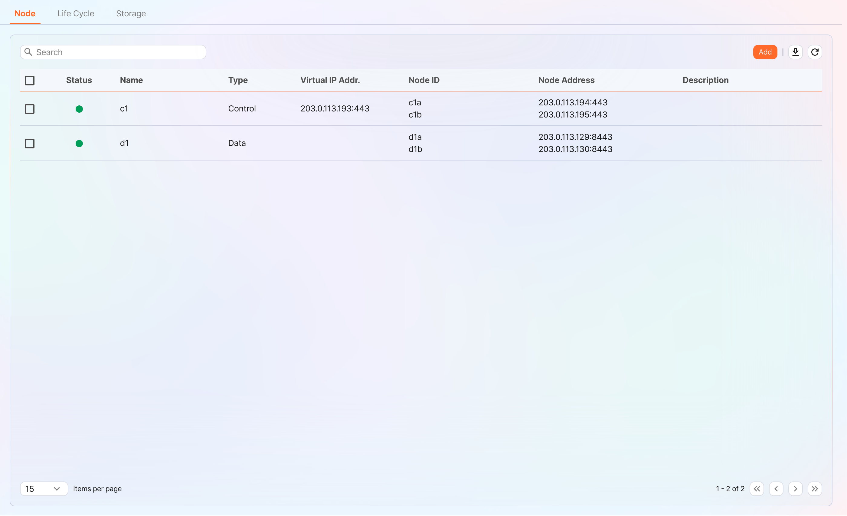 Confirming the newly registered data node pair in the cluster node list