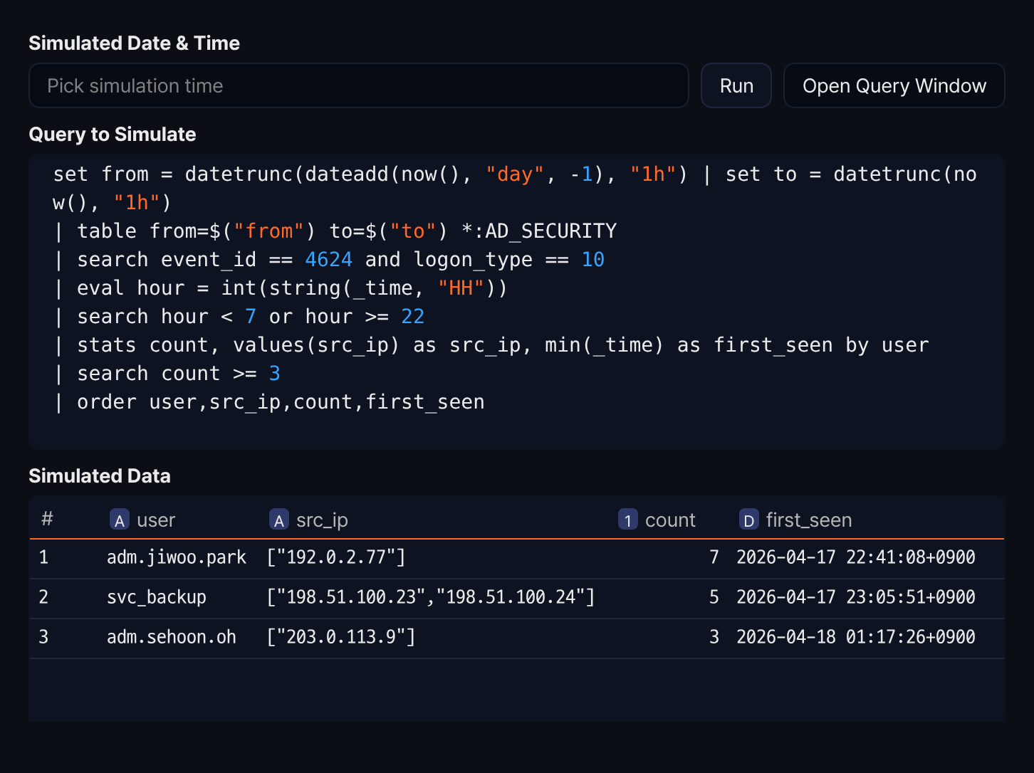 Batch rule simulation
