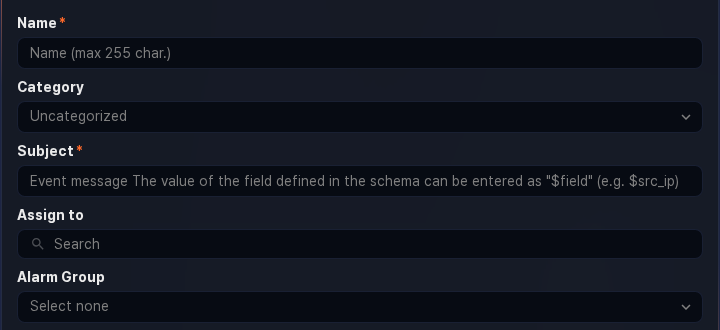 Stream rule basic settings