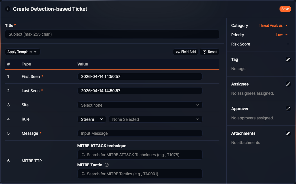 Add detection-based ticket