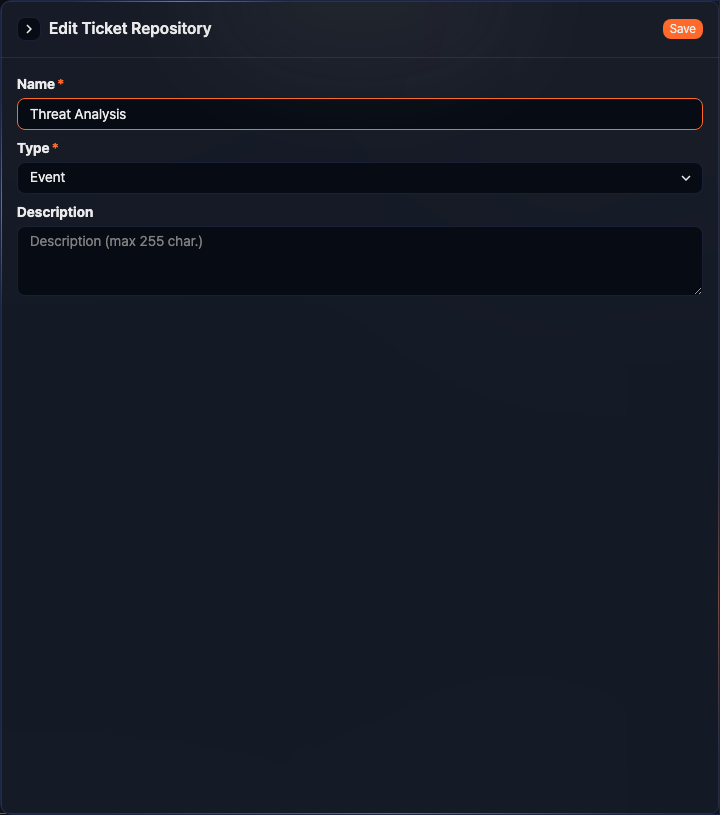Edit ticket repository