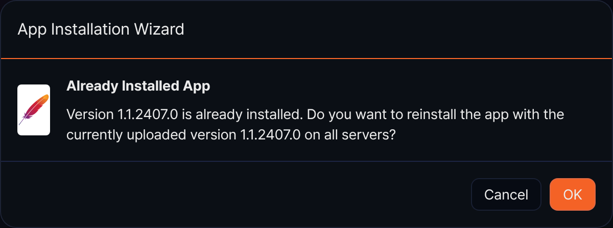 Already installed app
