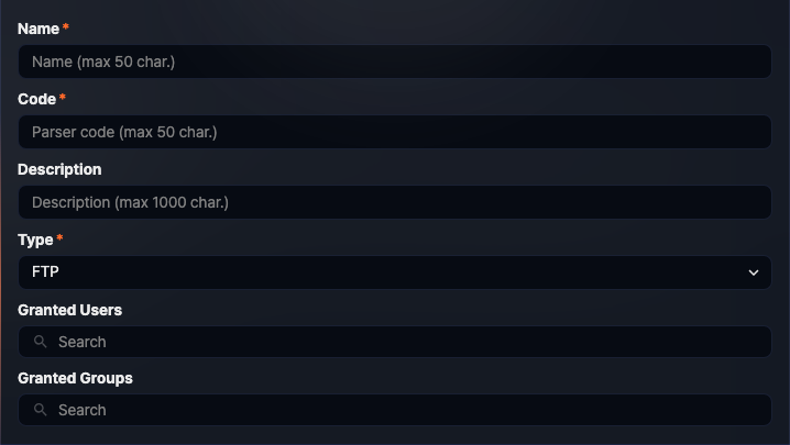 Common settings for a connect profile