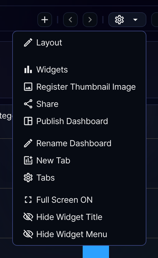 Management menu