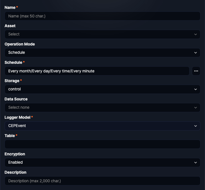 Basic input fields - collection location 2