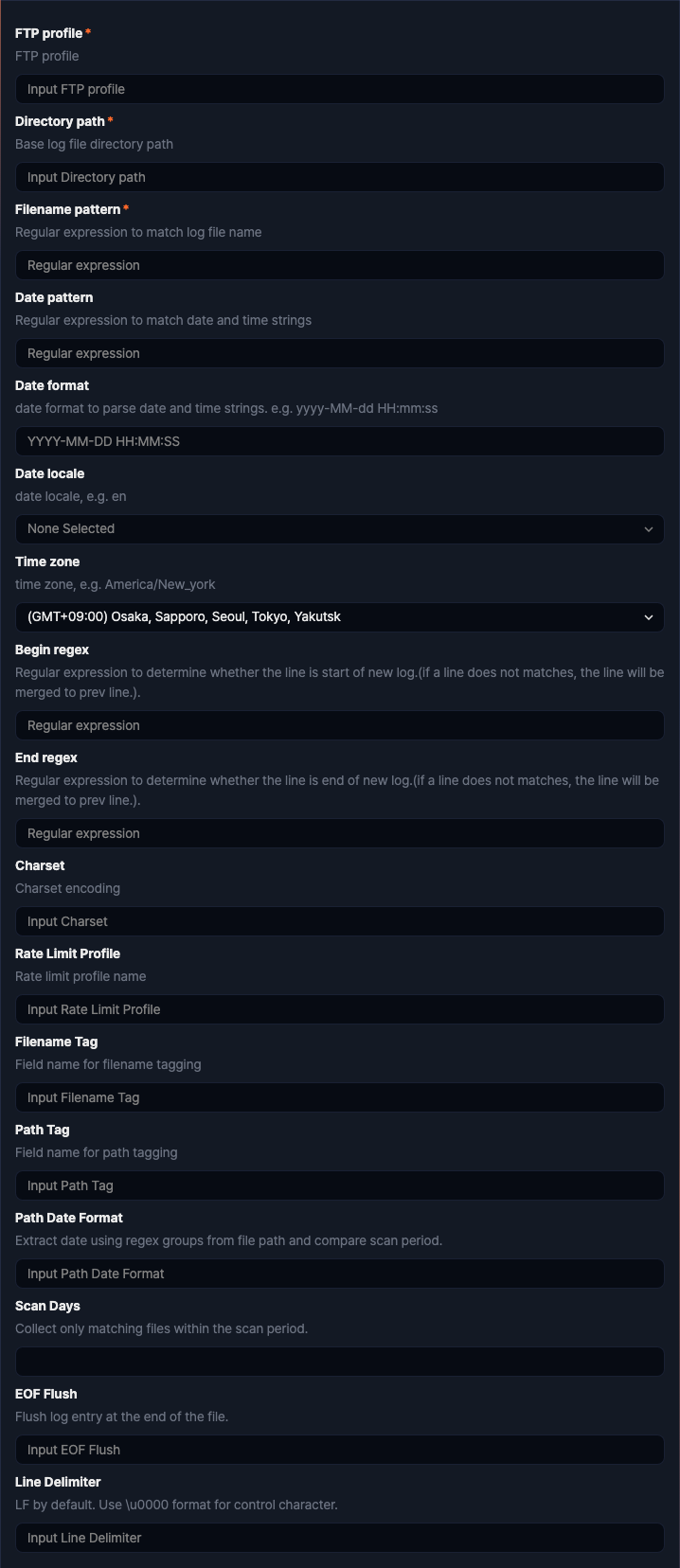 Logger settings - Directory Watcher