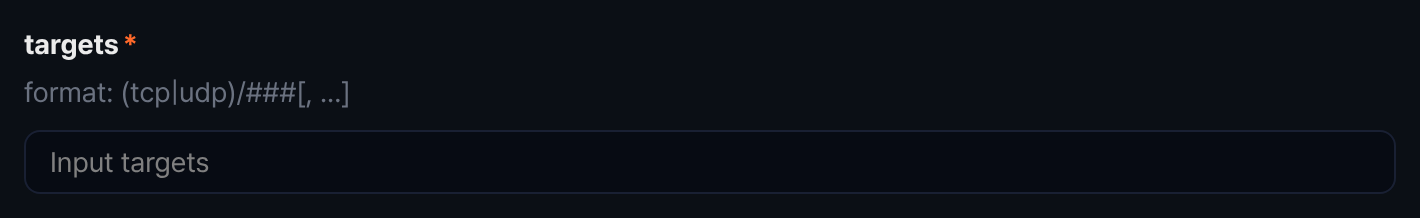 Collection settings - port monitoring