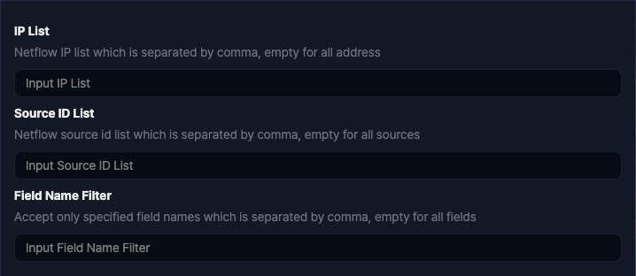 Logger settings - NetFLow