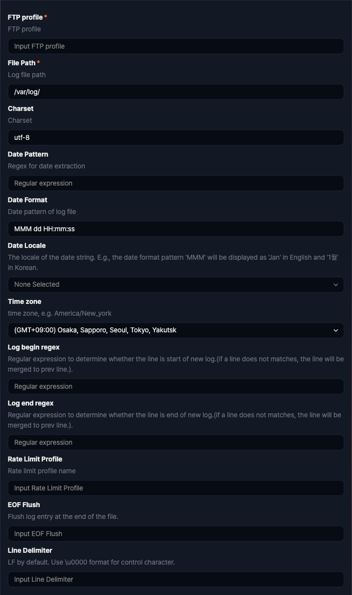 Logger settings - Rotation Log File