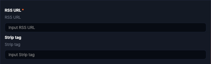 Logger settings - RSS Logger