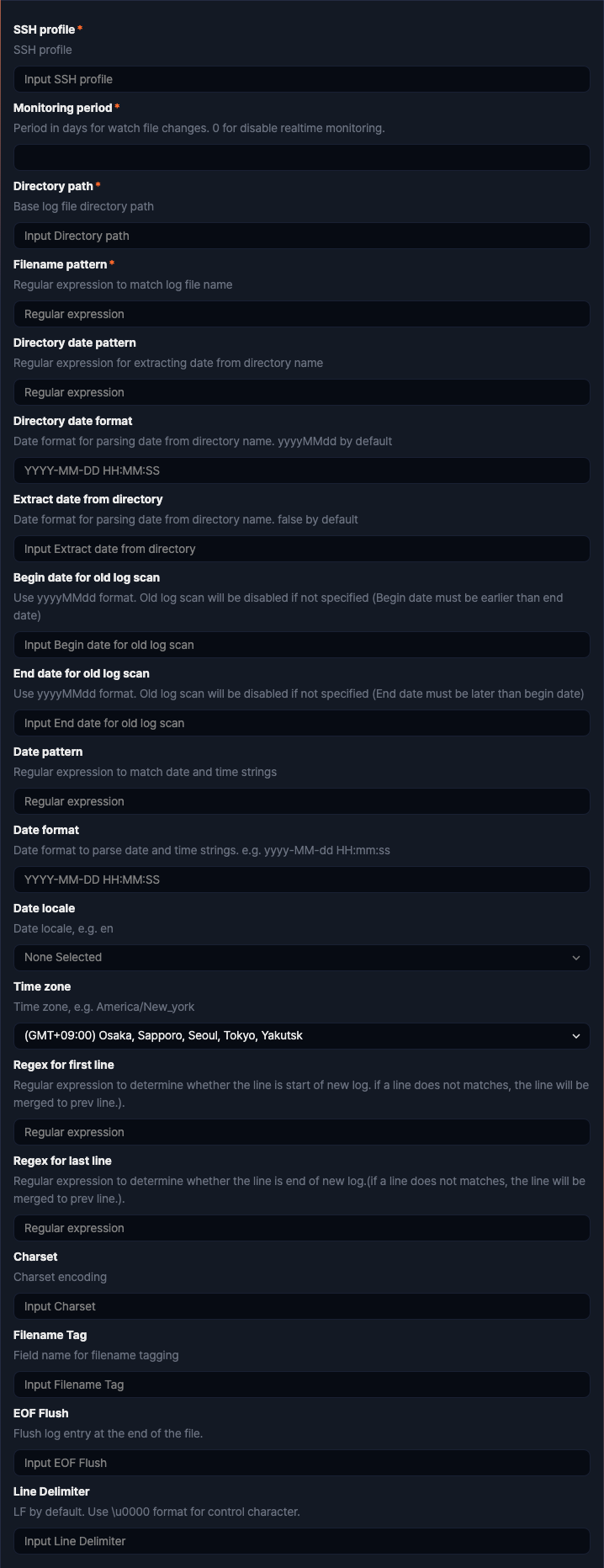 Logger settings - SFTP Daily Rolling Directory Watcher