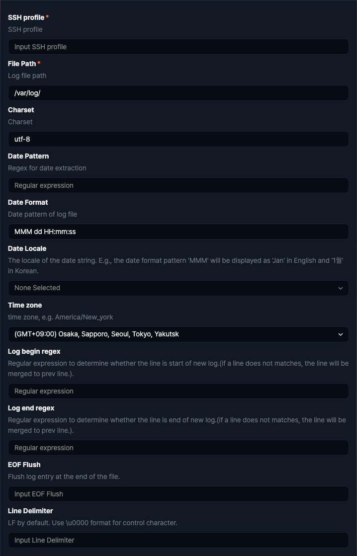 Logger settings - SFTP Rotation Log File