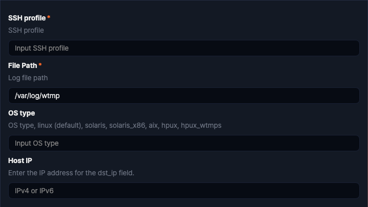 Logger settings - WTMP