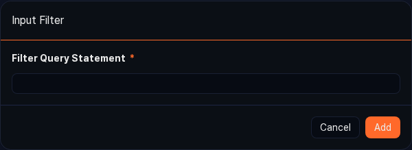 Standard filter dialog