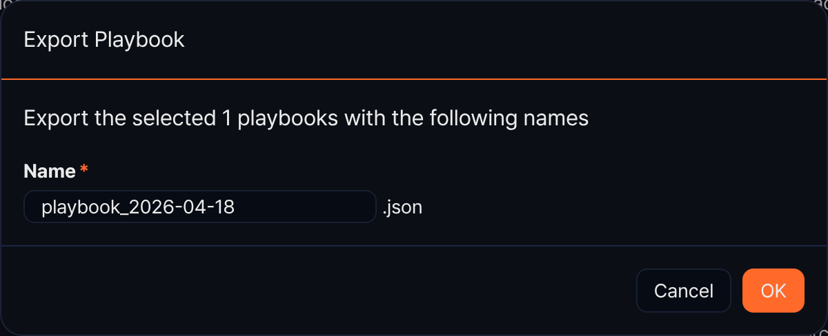 Export playbooks