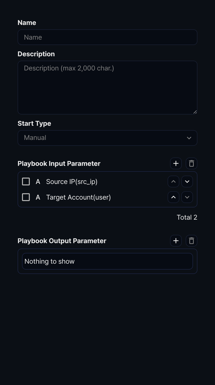 Changing the input parameter order