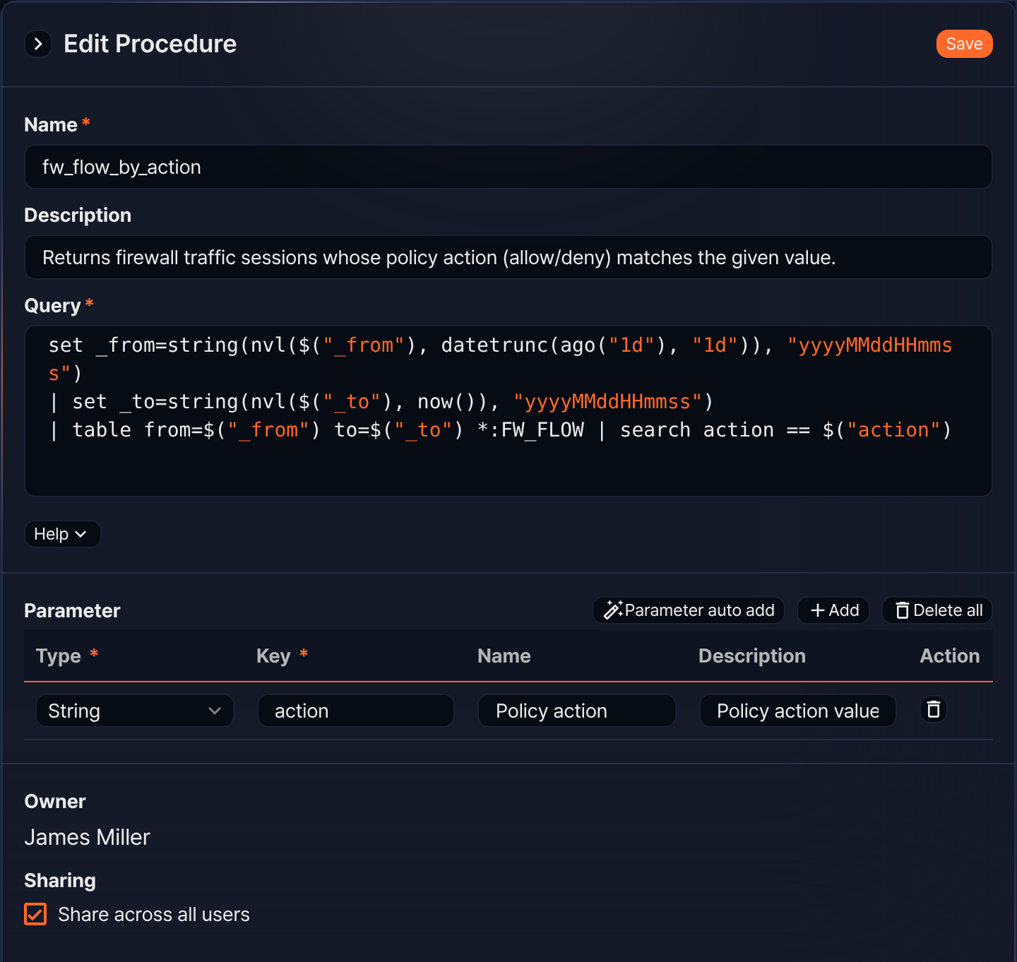 Edit procedure