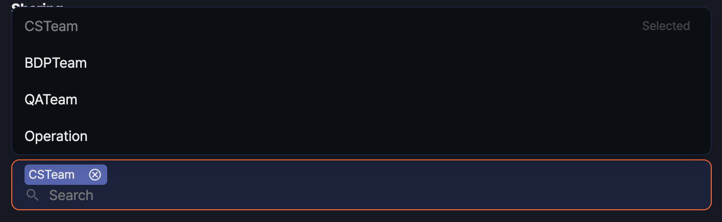 Group sharing example