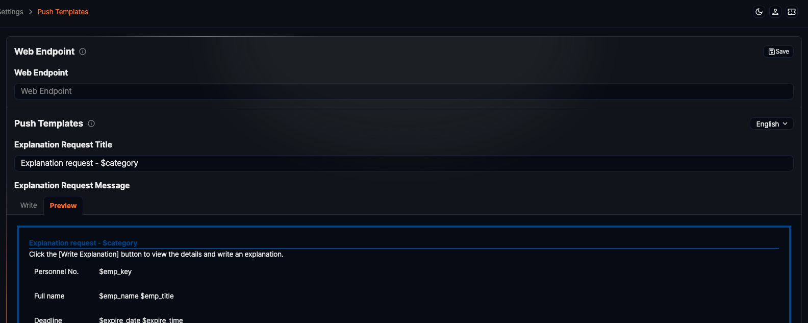 Explanation Template - Email Preview