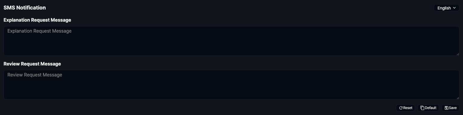 Explanation Template - SMS