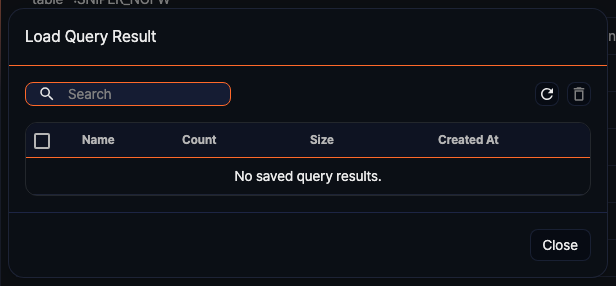 Load query results