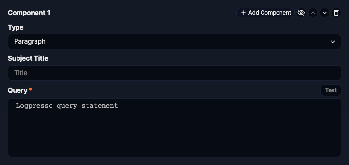 Report template toolbar