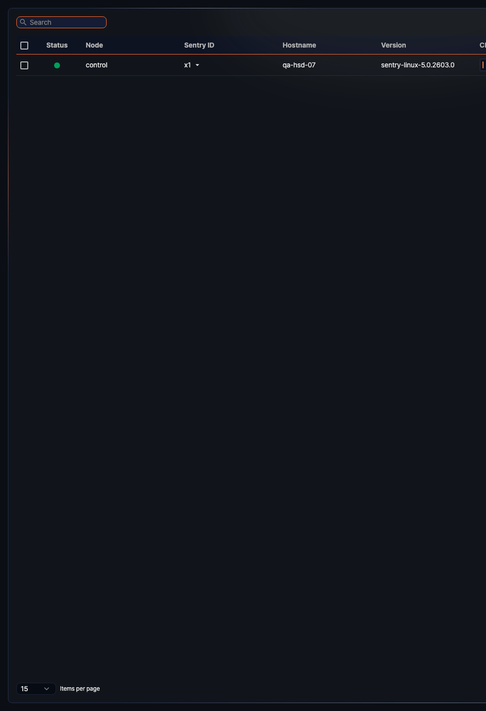 Sentry status and basic information