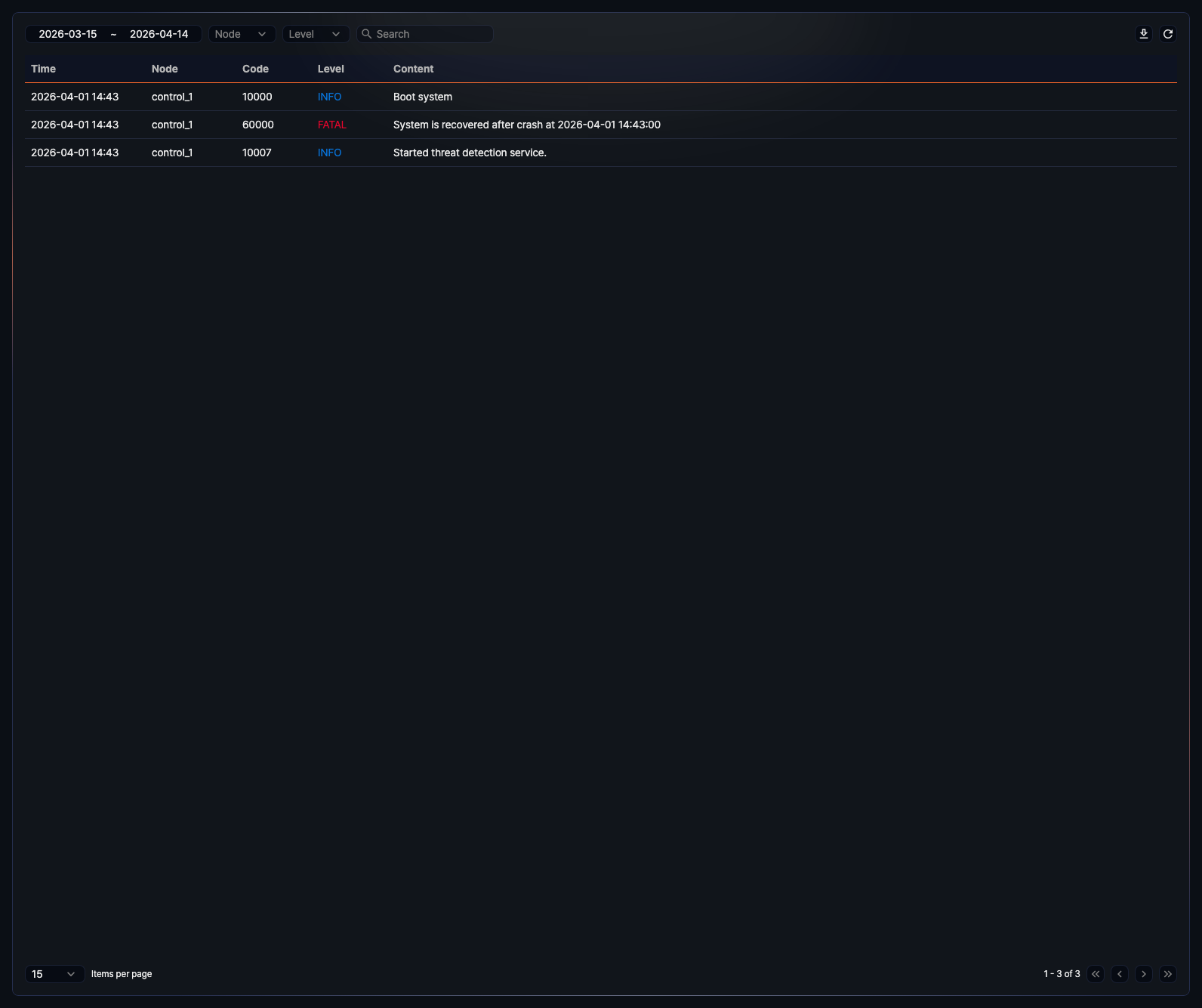 Viewing/Search System Logs